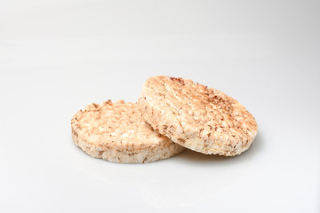 Cereal diet bread isolated on white