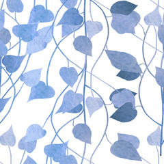 seamless pattern with nature element. Abstract background with leaves. Botanic illustration