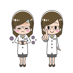Female Doctor white coat set