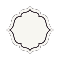 elegant frame isolated icon