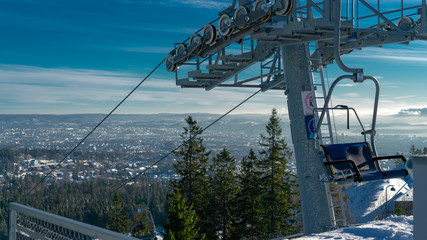 Oslo Holmenkollen Norway Norge Norwegia Scandinavia wyciąg narciarski