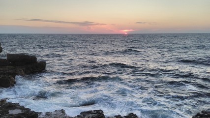 Naklejka premium sunset over sea