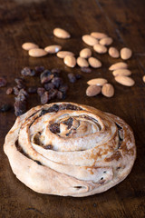 italian food, pitta mpigliata e typical calabrian cake