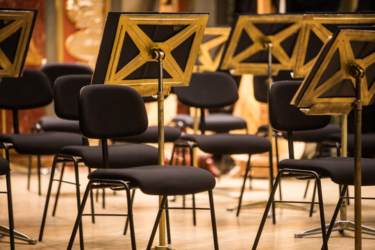 Orchestra Empty Seats On A Stage