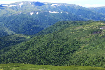 Obraz premium 北アルプス雲ノ平 日本最後の秘境を歩く 祖父岳からの景色 雲ノ平黒部源流と北ノ俣岳