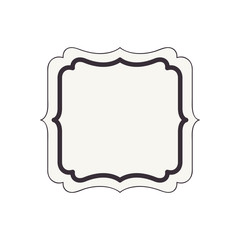 elegant frame isolated icon