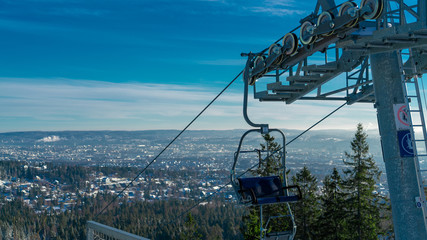 Obraz premium Oslo Holmenkollen Norway Norge Norwegia Scandinavia wyciąg narciarski