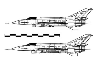 Mikoyan E-8. Outline drawing