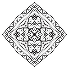 Abstract mandala graphic design decorative elements isolated on white color background for abstract concepts