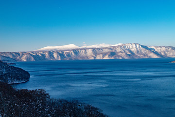Obraz premium Akita Prefecture Towada Lake of the Super Moon