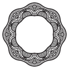 Abstract mandala graphic design decorative elements isolated on white color background for abstract...