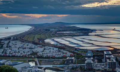 Vue sur le lido de Sete depuis le Mont Saint-Clair - Occitanie - France