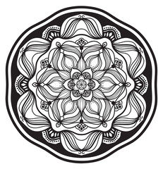 Abstract mandala graphic design decorative elements isolated on white color background for abstract concepts