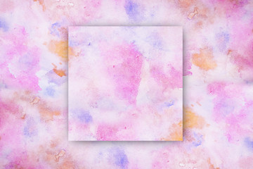 watercolor blank frame colorful background