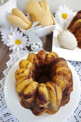 The traditional cake for Easter. Sweet easter cake,  easter concept