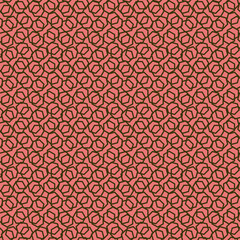 Seamless abstract pattern. Texture in coral and black colors.