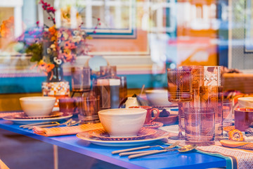 Décoration de table de petit déjeuner