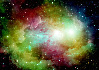 galaxy in a free space