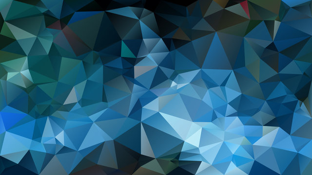 vector abstract irregular polygon background - triangle low poly pattern - blue green teal peacock color