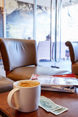 Hot coffee in the morning