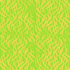 Seamless abstract pattern. Texture in green and yellow colors.