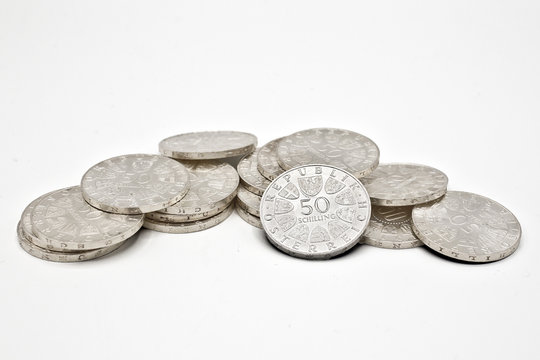 50-Schilling-Silberm&uuml;nzen