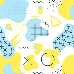 Memphis style seamless pattern 