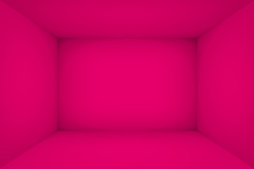 Empty pink room. The inner space of the box. Vector design illustration. Mock up for you business project