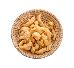 pork snack isolated on a white background