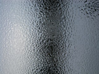 Large drops of water on the window