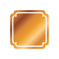 elegant frame golden isolated icon