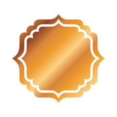 elegant frame golden isolated icon