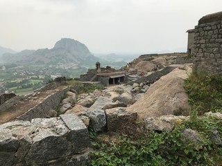 Fototapeta na wymiar Ruin of Gingee Fort in Tamil Nadu, Chennai