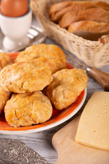 Fresh hot chicken mince cutlet on the kitchen table