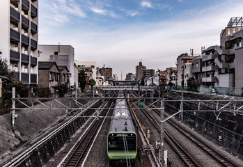 Naklejka premium 電車