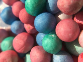 colorful candies in a box