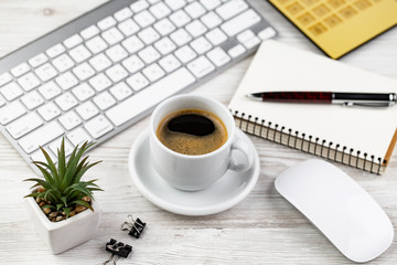 Accounting. Items for doing business in the office in the composition.