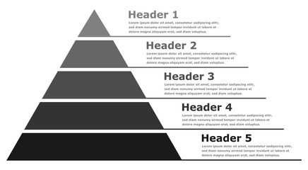 Pyramid infographic chart