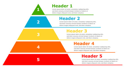 Pyramid infographic chart - obrazy, fototapety, plakaty