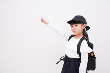 リュックを背負った女の子