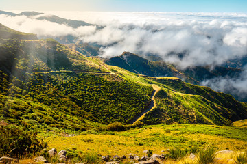 Mountain Range on Island of Madeira, Portugal