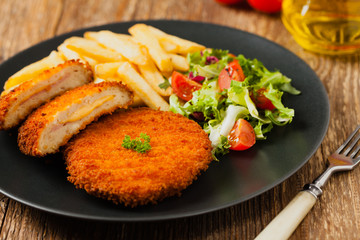 Cordon blue with fires.