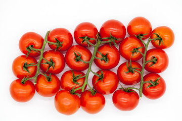 cherry tomatoes on a white background