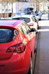 An Image of a car, traffic