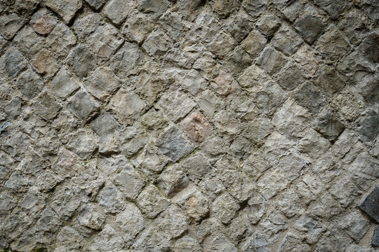 Example of ancient Roman Opus Reticulatum wall.