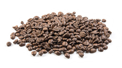 coffee beans isolated onwhite background