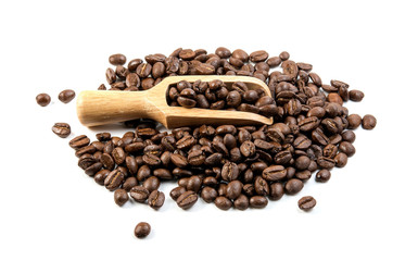 coffee beans isolated onwhite background