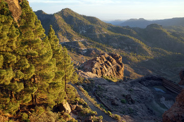 Sunset in mountain