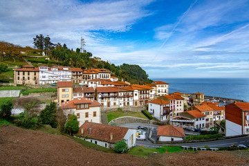 Obraz premium View of Lastres, one of the most beautiful villages of Cantabrian coast in Asturias