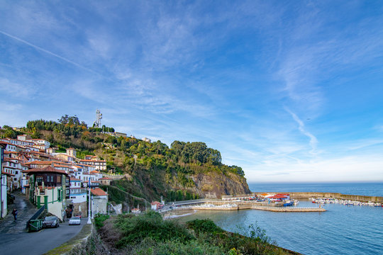 rural village of lastres at asturias coast, spain